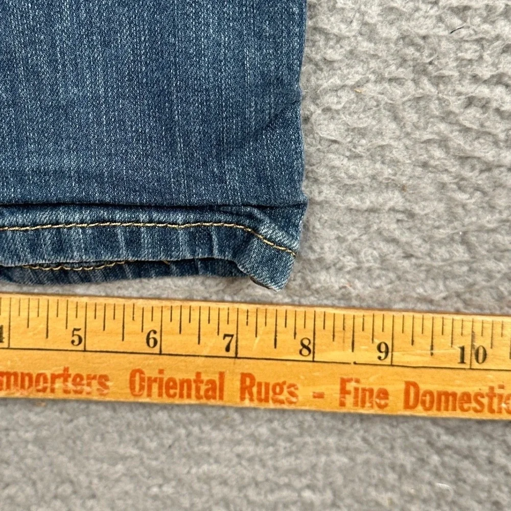 Levis 553 Jeans Mens 36X30 Blue Straight Leg Distressed 5 Pocket Stretch Denim